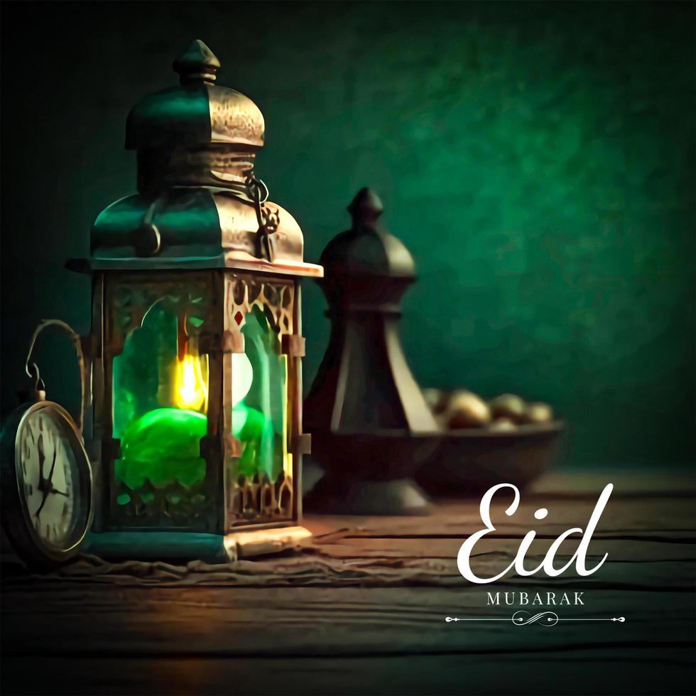 Eid Mubarak Greeting Card photo