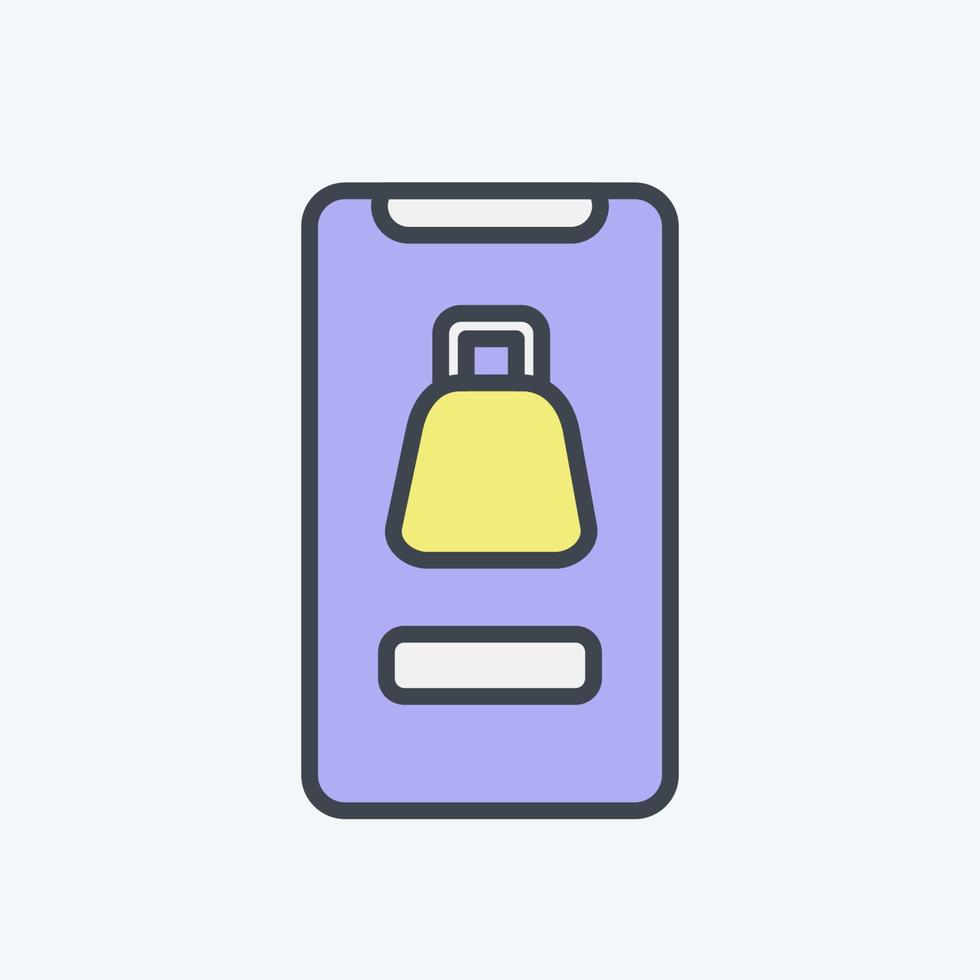 Icon Online Shop. related to Black Friday symbol. shopping. simple illustration vector
