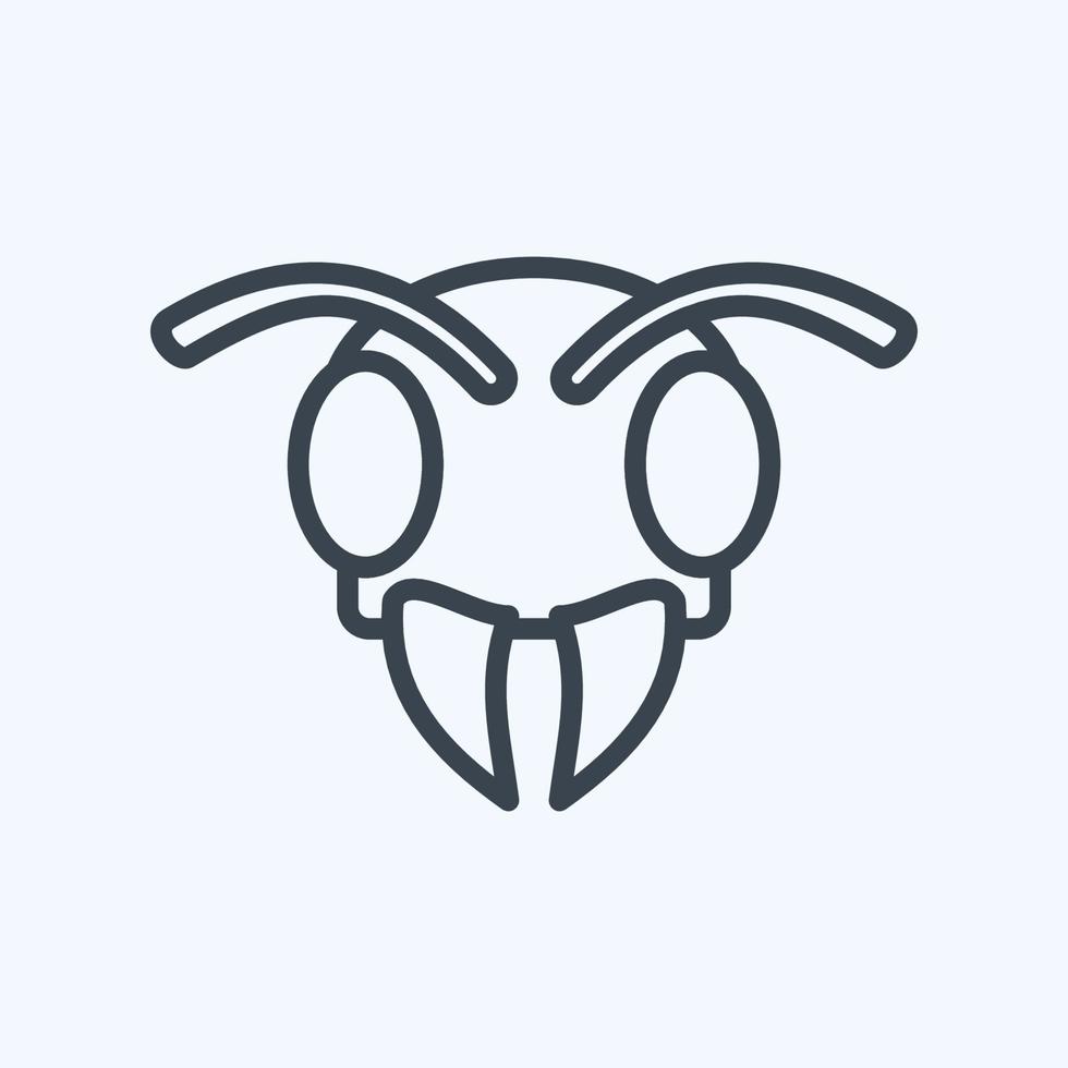 Icon Bee. related to Animal Head symbol. simple design editable. simple illustration vector
