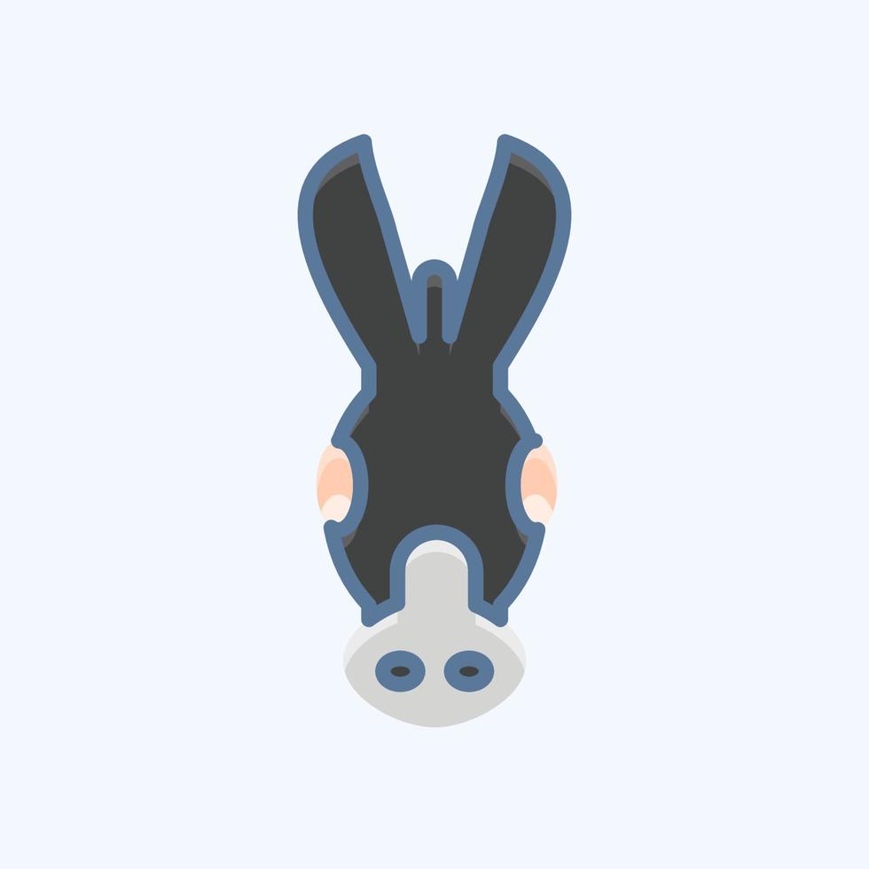 Icon Donkey. related to Animal Head symbol. simple design editable. simple illustration vector