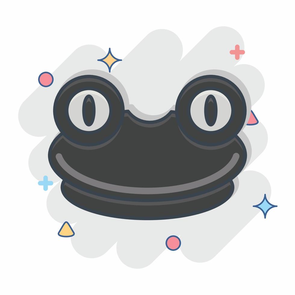 Icon Frog. related to Animal Head symbol. simple design editable. simple illustration vector