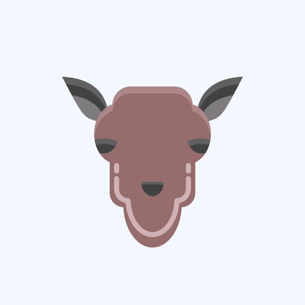 Icon Camel. related to Animal Head symbol. simple design editable. simple illustration vector