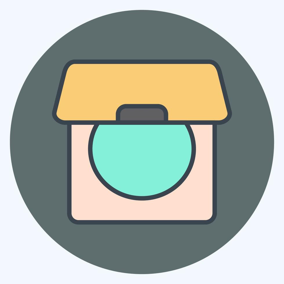 Icon Powder. related to Barbershop symbol. Beauty Saloon. simple illustration vector