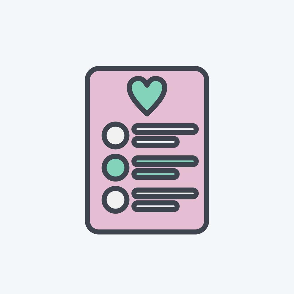 Icon Checklist. related to Black Friday symbol. shopping. simple illustration vector