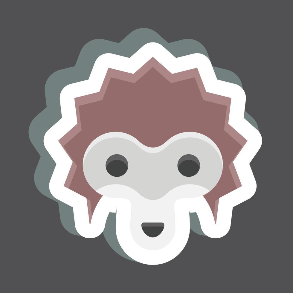 Icon hedgehog. related to Animal Head symbol. simple design editable. simple illustration vector