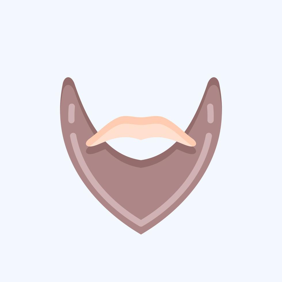 Icon Beard. related to Barbershop symbol. Beauty Saloon. simple illustration vector