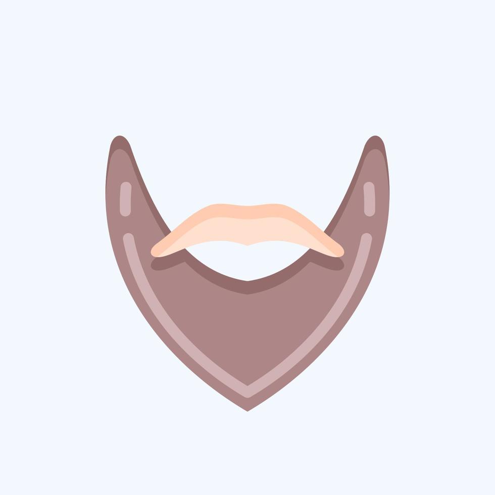 icono barba. relacionado a barbería símbolo. belleza salón. sencillo ilustración vector