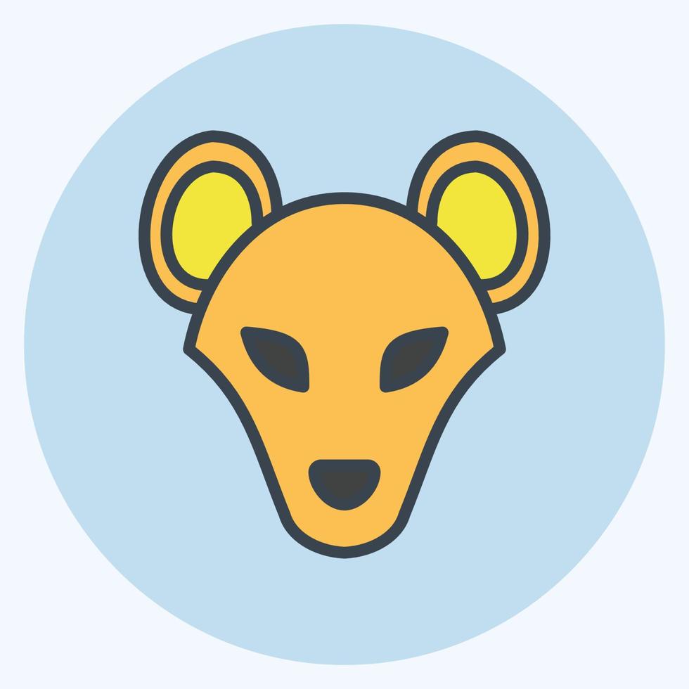 Icon Hyena. related to Animal Head symbol. simple design editable. simple illustration vector