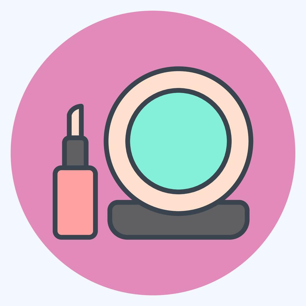 Icon Makeup. related to Barbershop symbol. Beauty Saloon. simple illustration vector