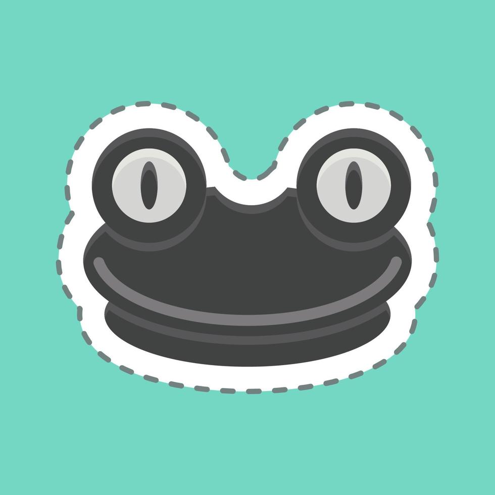 icono rana. relacionado a animal cabeza símbolo. sencillo diseño editable. sencillo ilustración vector
