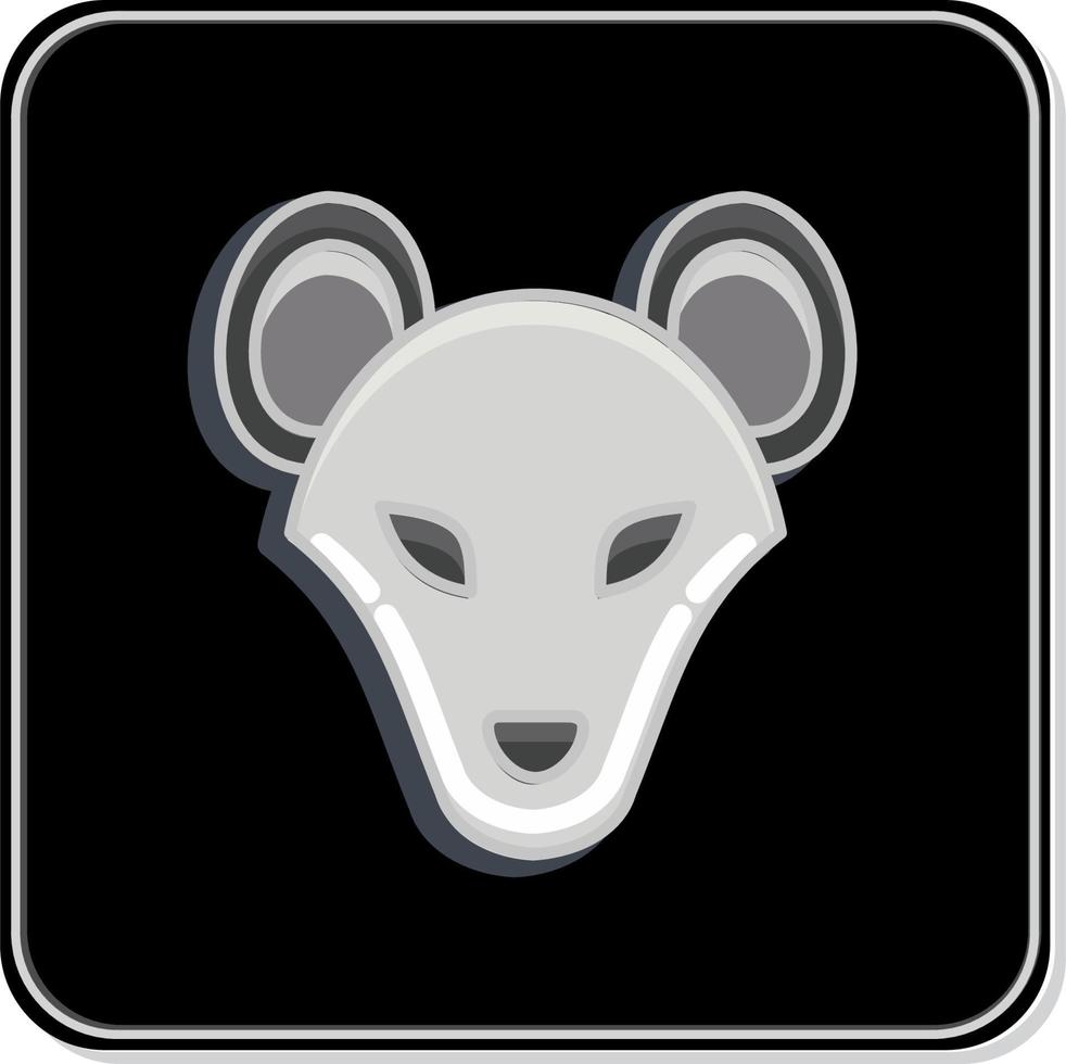 Icon Hyena. related to Animal Head symbol. simple design editable. simple illustration vector