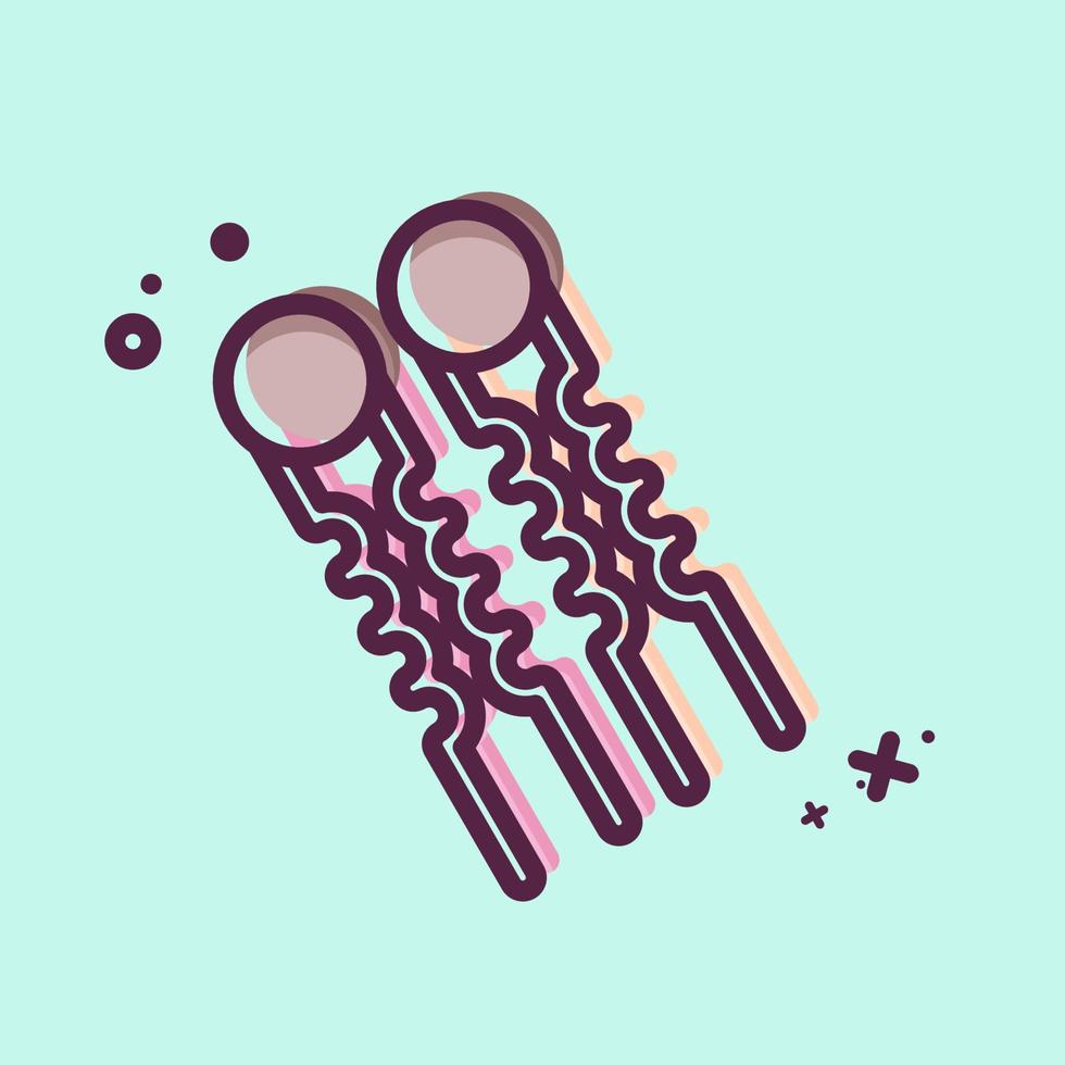 Icon Hair Pins. related to Barbershop symbol. Beauty Saloon. simple illustration vector