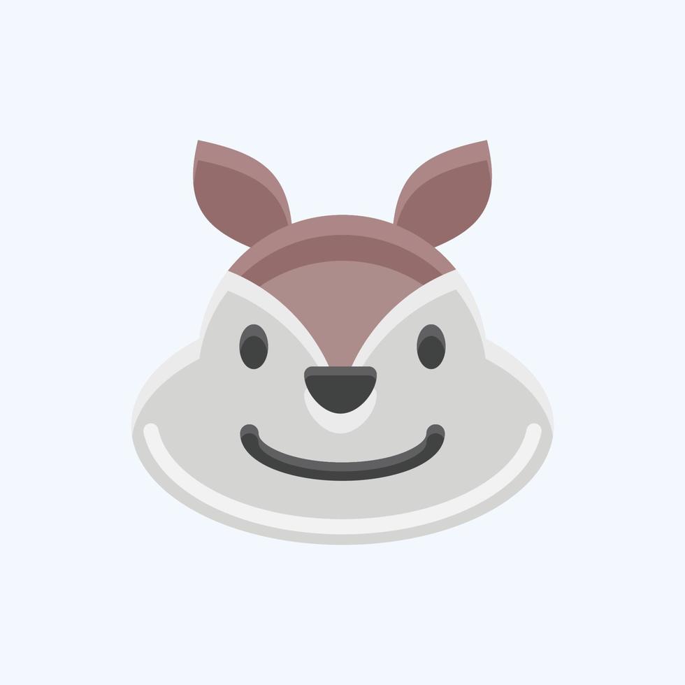 Icon Squirrel. related to Animal Head symbol. simple design editable. simple illustration vector