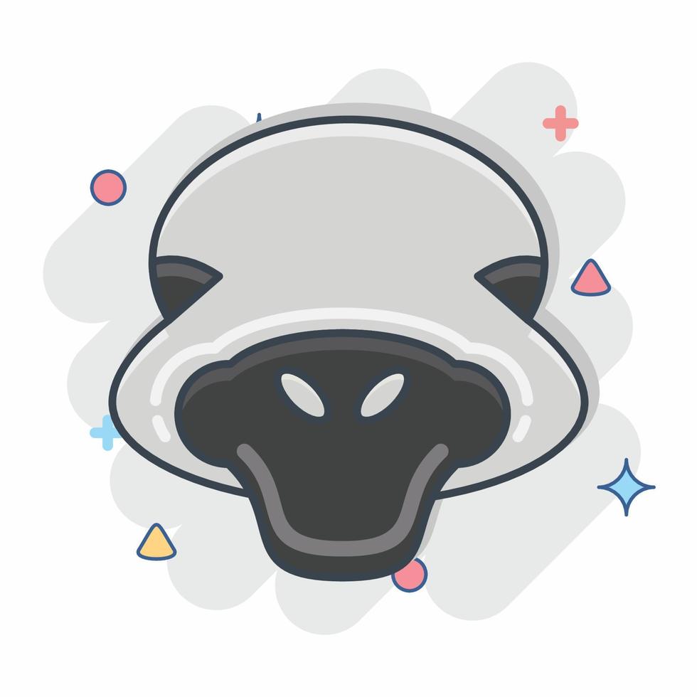 Icon Ostrich. related to Animal Head symbol. simple design editable. simple illustration vector