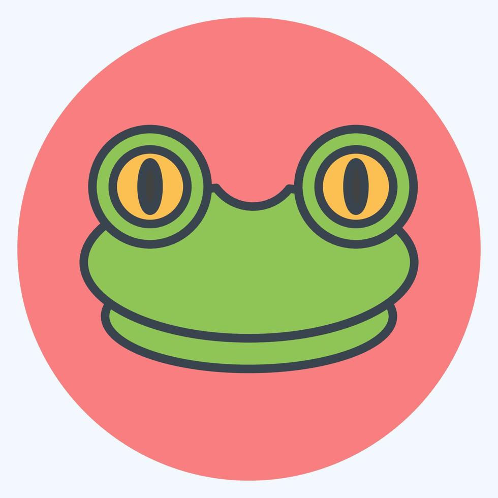 Icon Frog. related to Animal Head symbol. simple design editable. simple illustration vector