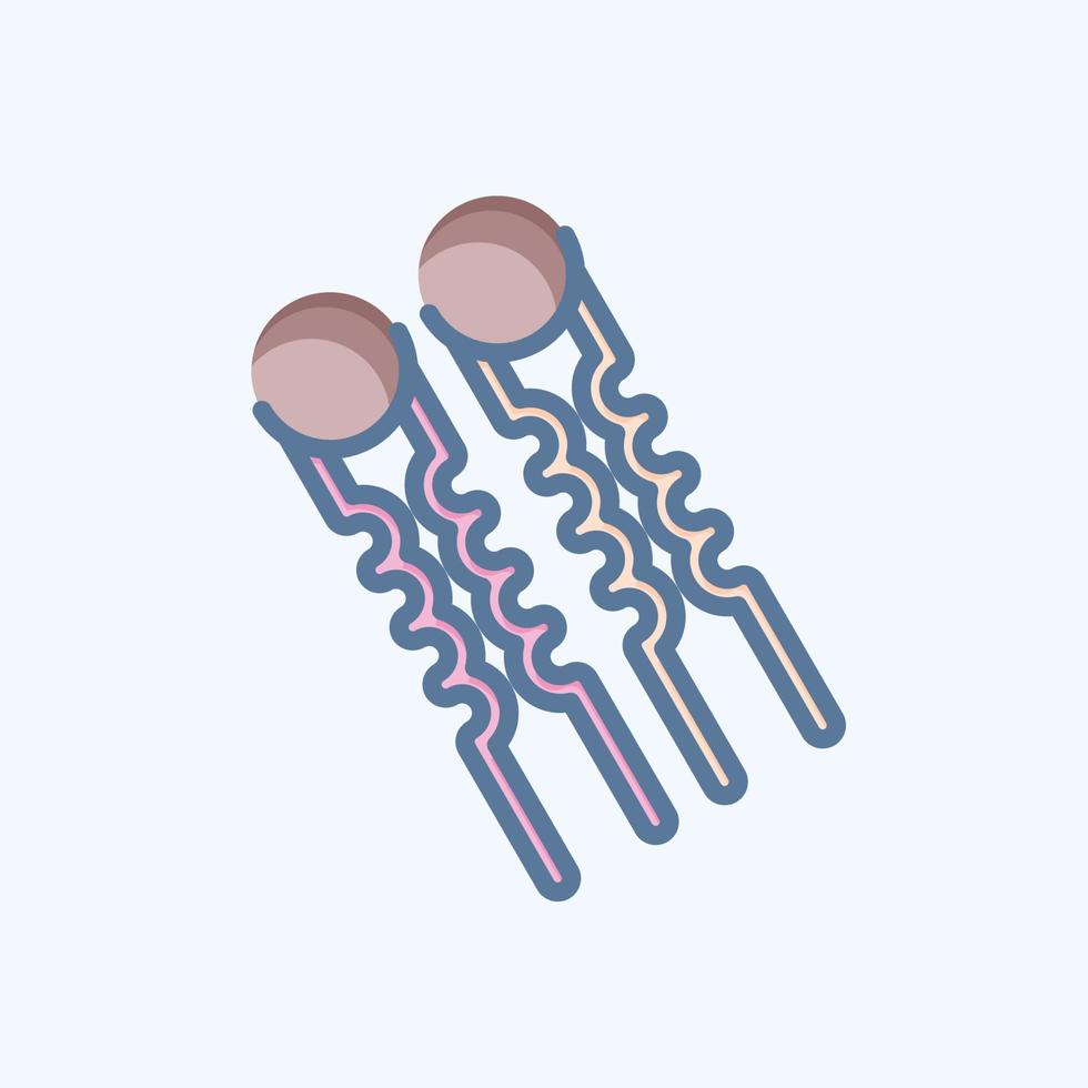 Icon Hair Pins. related to Barbershop symbol. Beauty Saloon. simple illustration vector