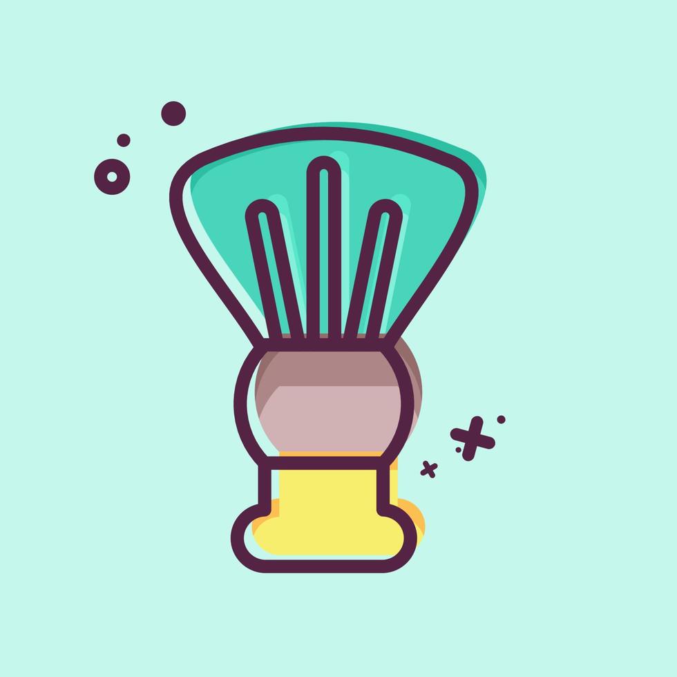 Icon Shaving Brush. related to Barbershop symbol. Beauty Saloon. simple illustration vector