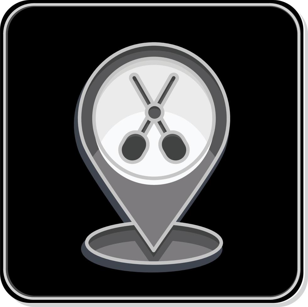 Icon Location Pink. related to Barbershop symbol. Beauty Saloon. simple illustration vector