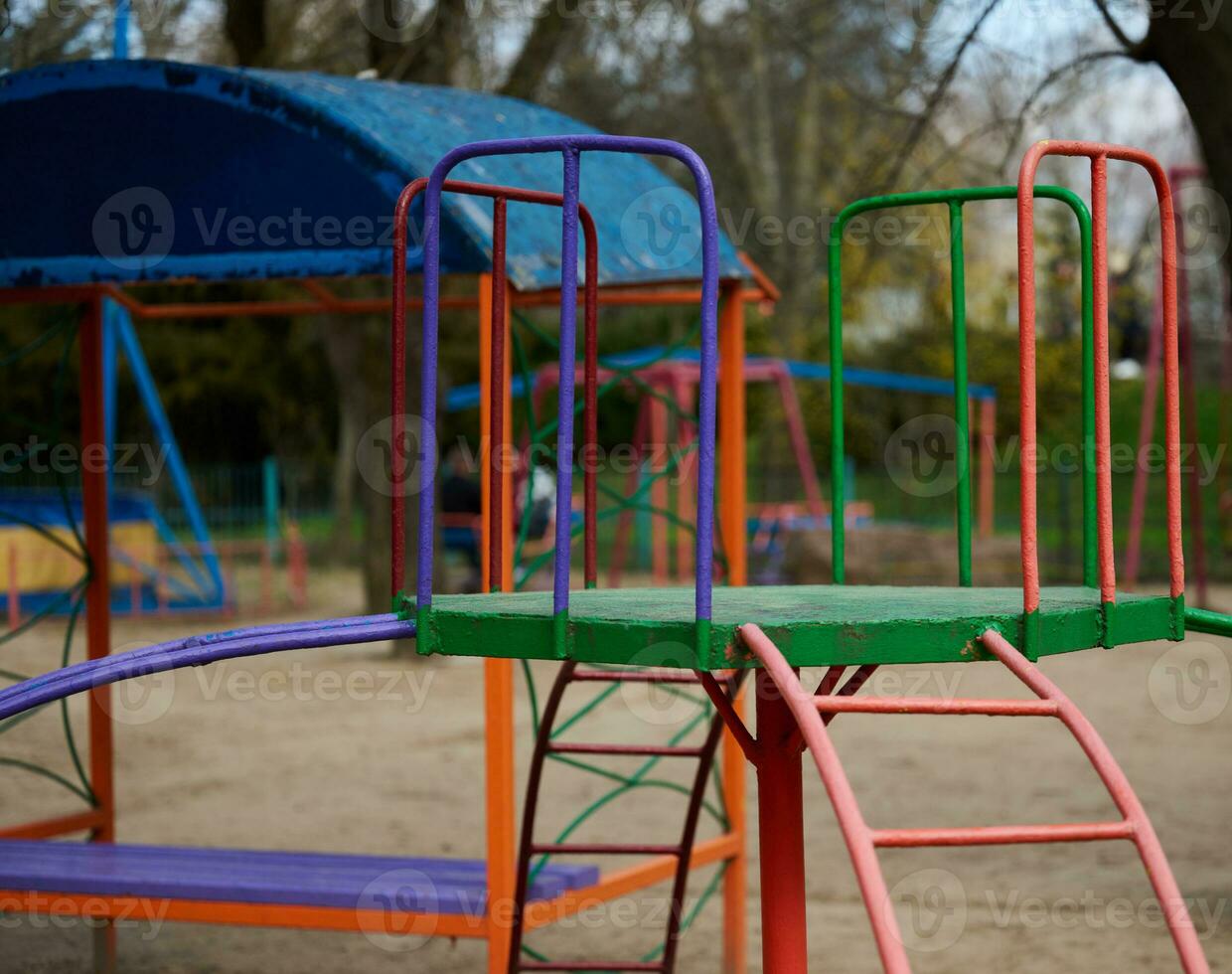 Empty playgrounds for playing, Ukraine photo