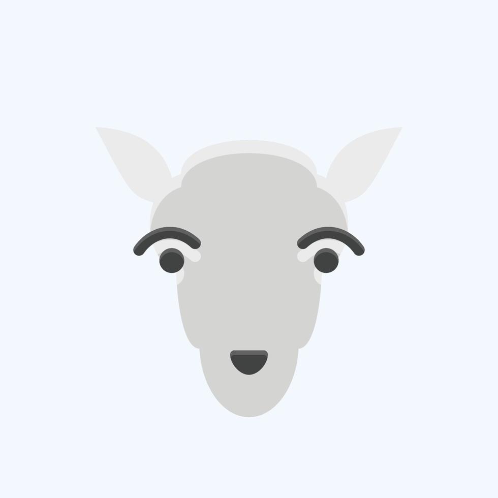 Icon Lamb. related to Animal Head symbol. simple design editable. simple illustration vector