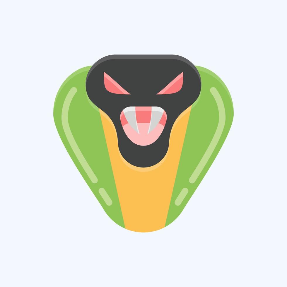 Icon Cobra. related to Animal Head symbol. simple design editable. simple illustration vector