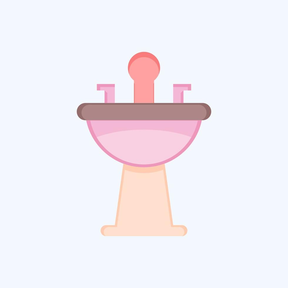 Icon Hair Wash Sink. related to Barbershop symbol. Beauty Saloon. simple illustration vector