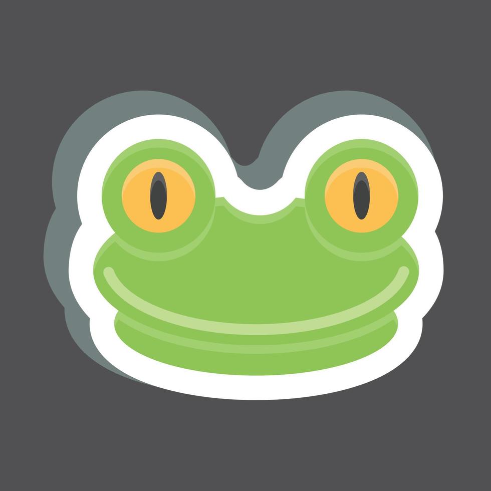icono rana. relacionado a animal cabeza símbolo. sencillo diseño editable. sencillo ilustración vector
