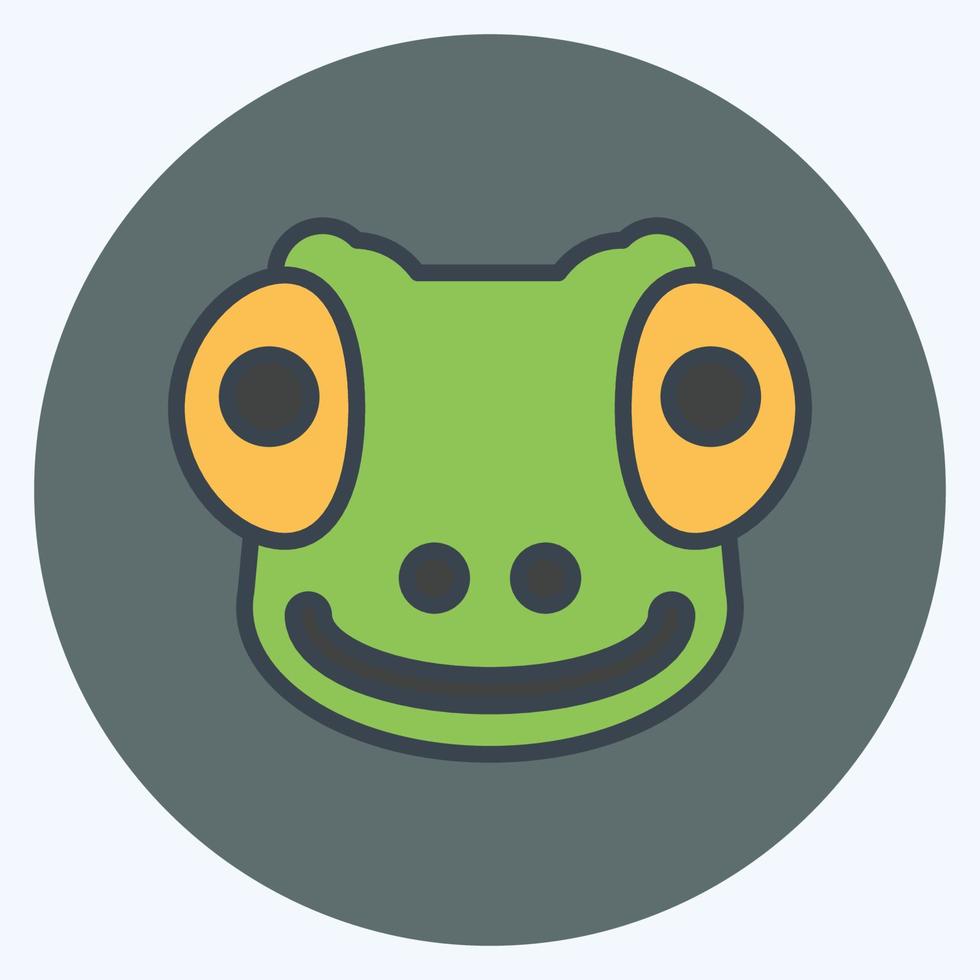 Icon Chameleon. related to Animal Head symbol. simple design editable. simple illustration vector