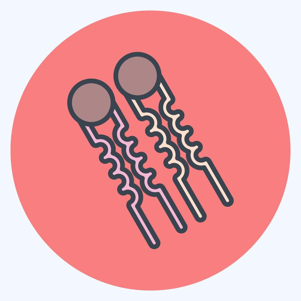 Icon Hair Pins. related to Barbershop symbol. Beauty Saloon. simple illustration vector