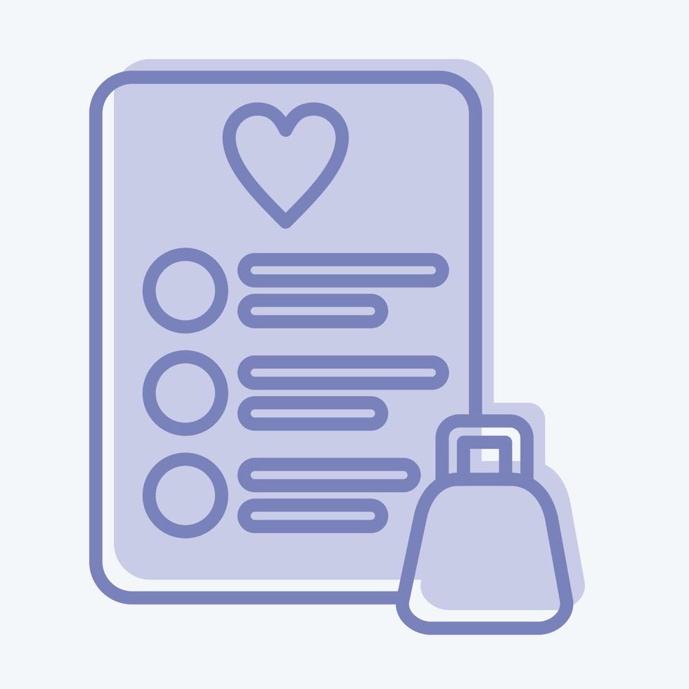 Icon Wishlist. related to Black Friday symbol. shopping. simple illustration vector
