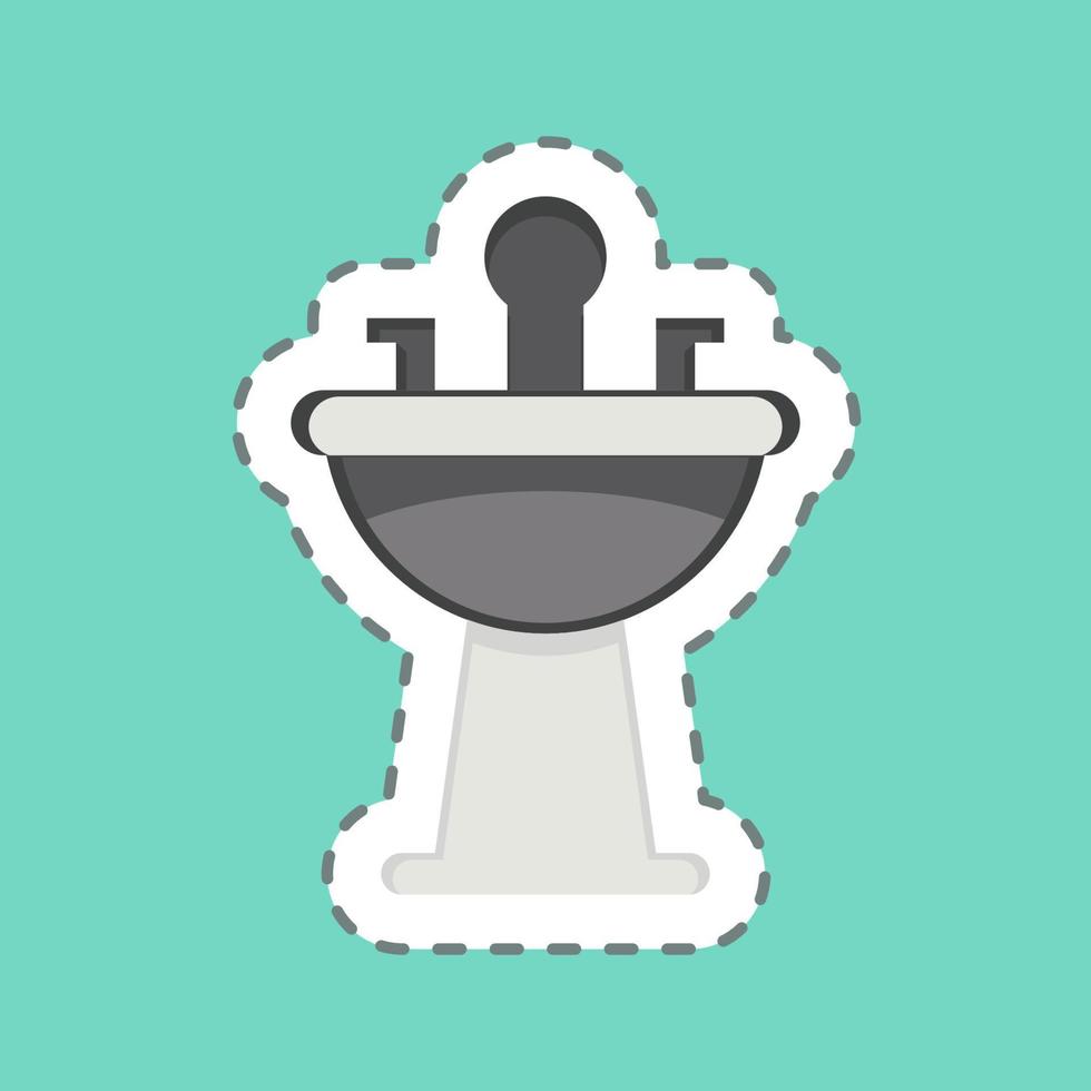 Icon Hair Wash Sink. related to Barbershop symbol. Beauty Saloon. simple illustration vector