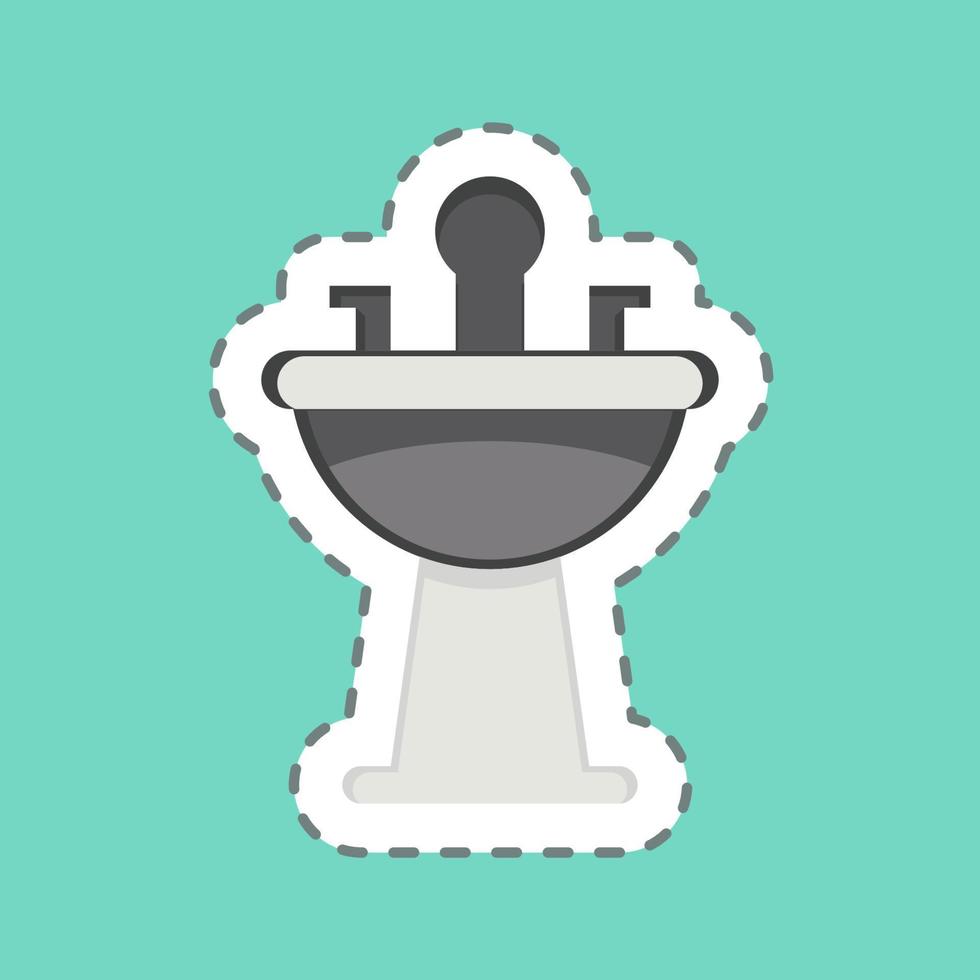 Icon Hair Wash Sink. related to Barbershop symbol. Beauty Saloon. simple illustration vector