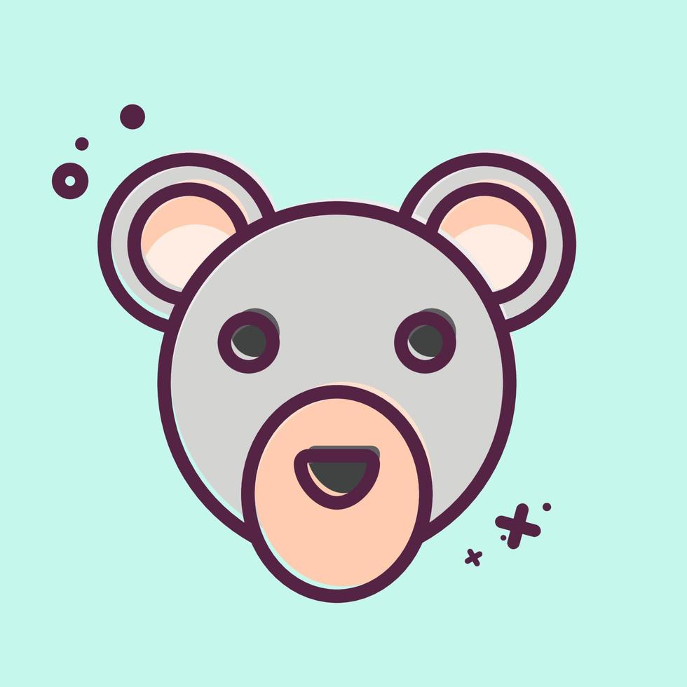 Icon Snow Bear. related to Animal Head symbol. simple design editable. simple illustration vector