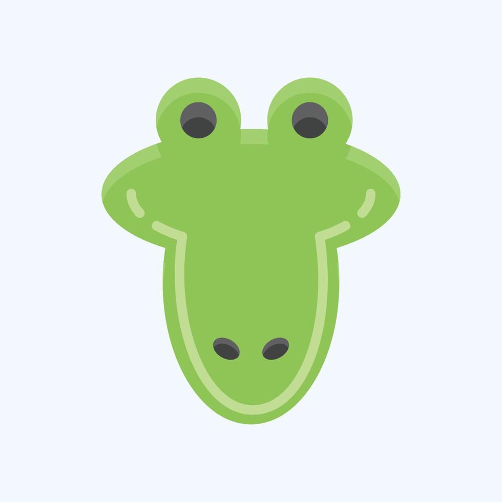 Icon Alligator. related to Animal Head symbol. simple design editable. simple illustration vector