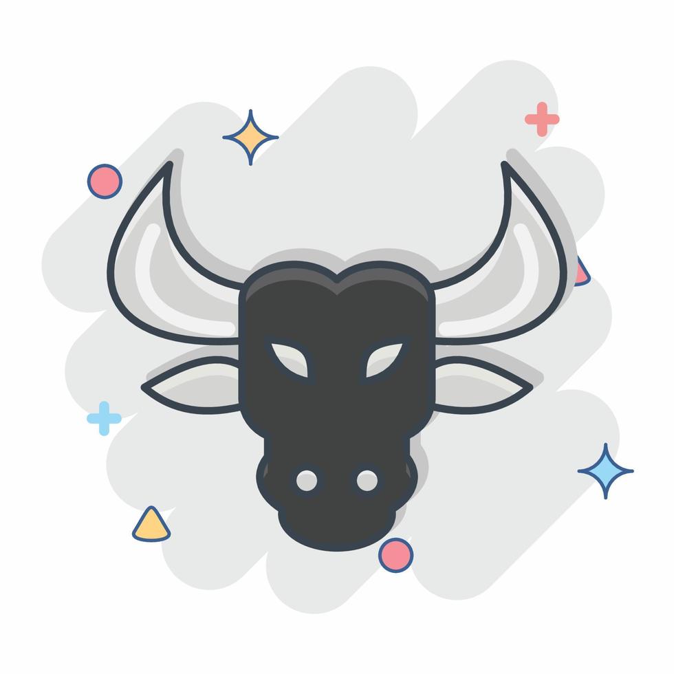 Icon Bull. related to Animal Head symbol. simple design editable. simple illustration vector