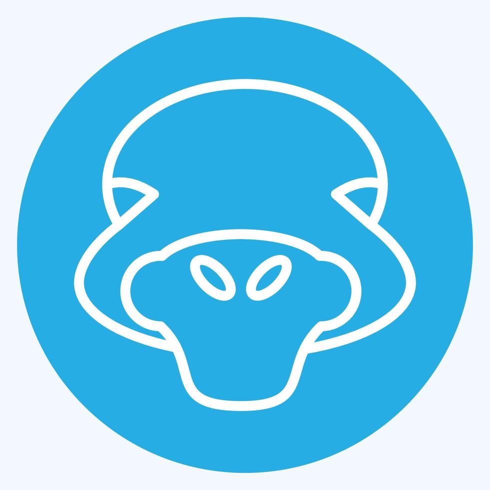 Icon Ostrich. related to Animal Head symbol. simple design editable. simple illustration vector