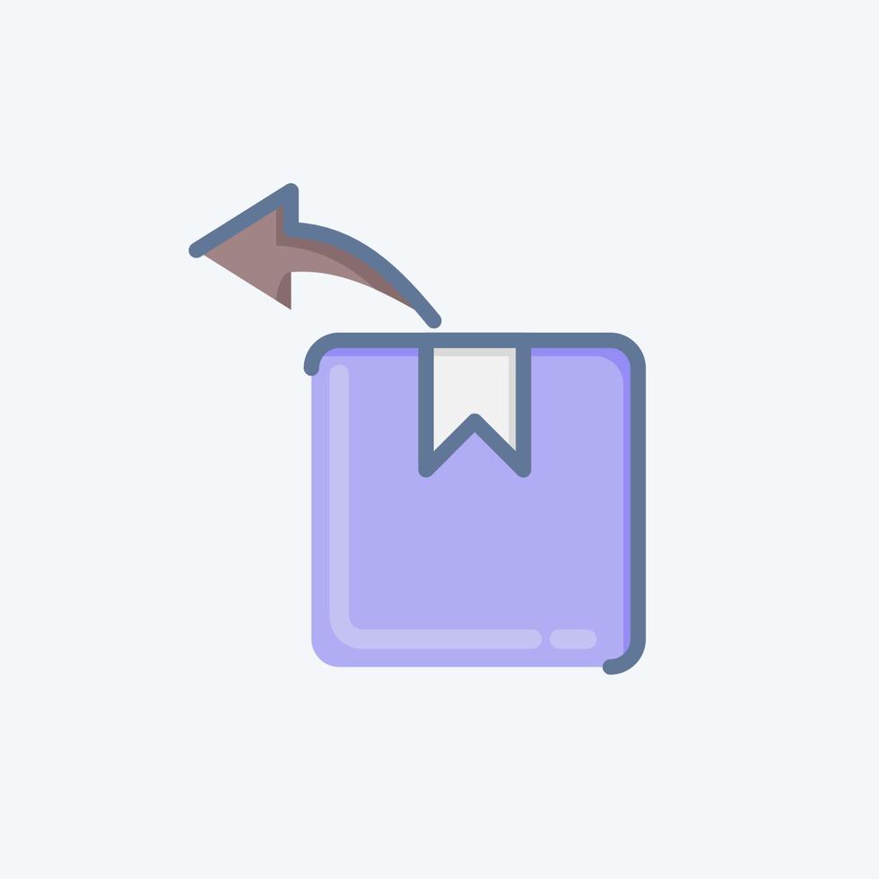 Icon Returns. related to Black Friday symbol. shopping. simple illustration vector