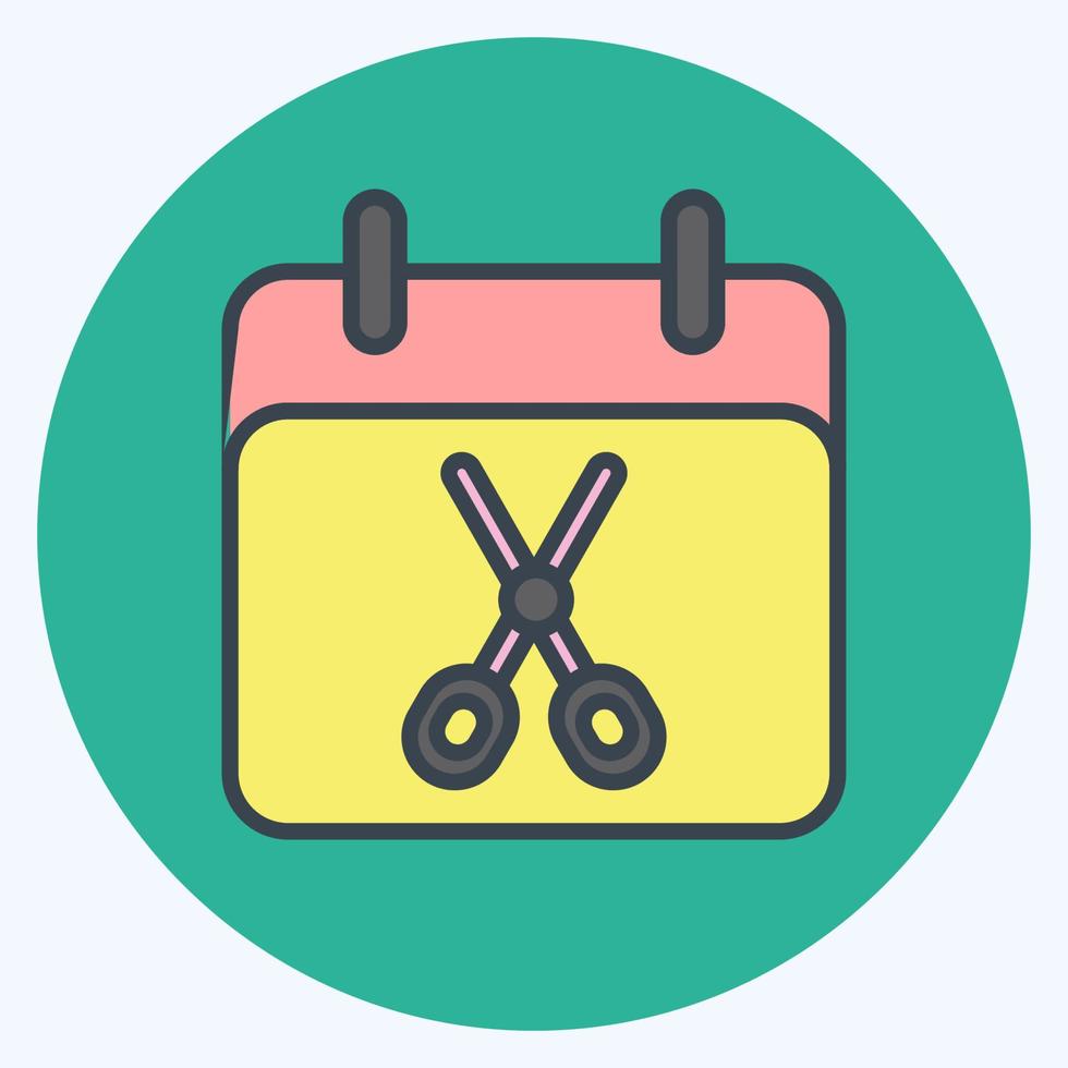 Icon Appointment. related to Barbershop symbol. Beauty Saloon. simple illustration vector