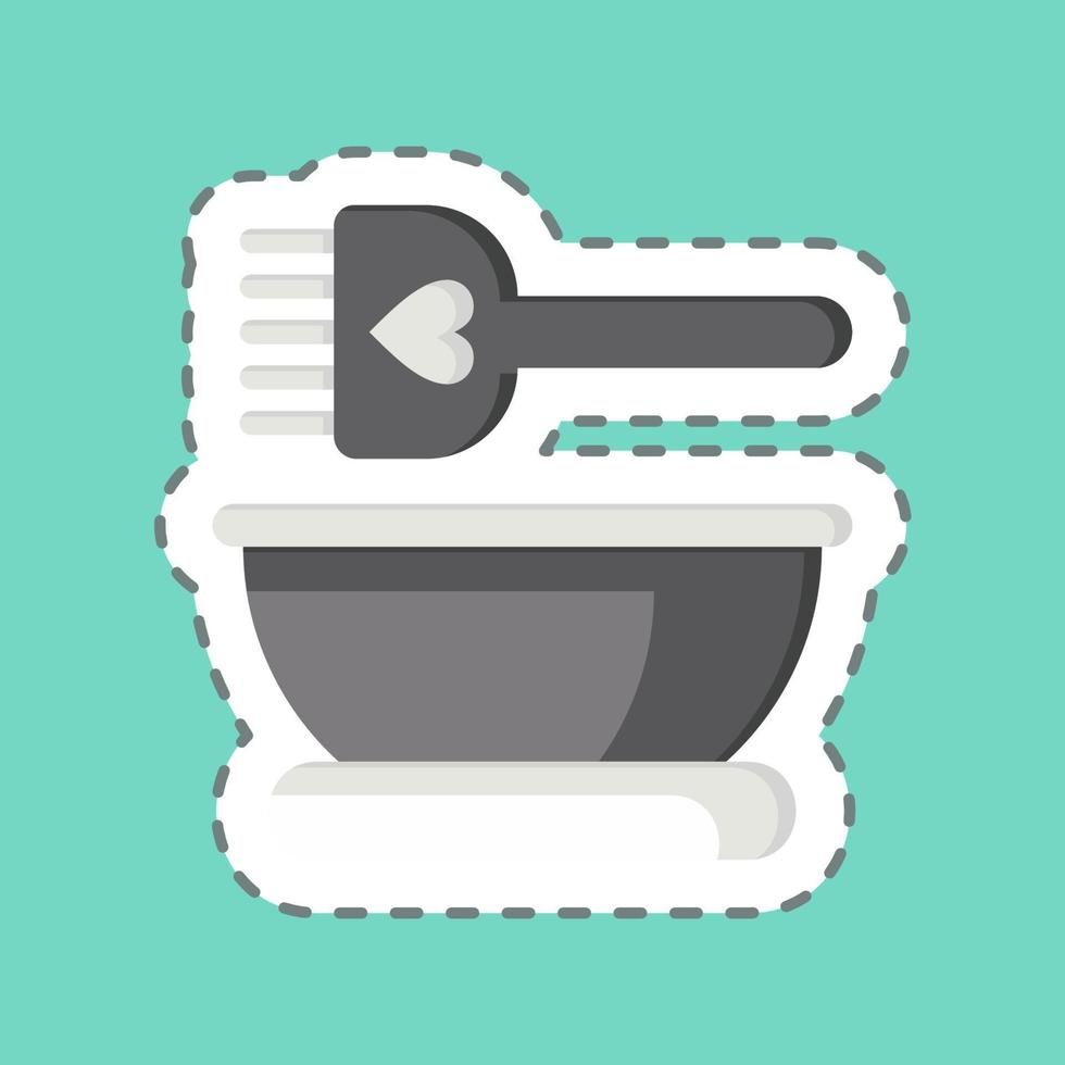 Icon Hair Dye. related to Barbershop symbol. Beauty Saloon. simple illustration vector
