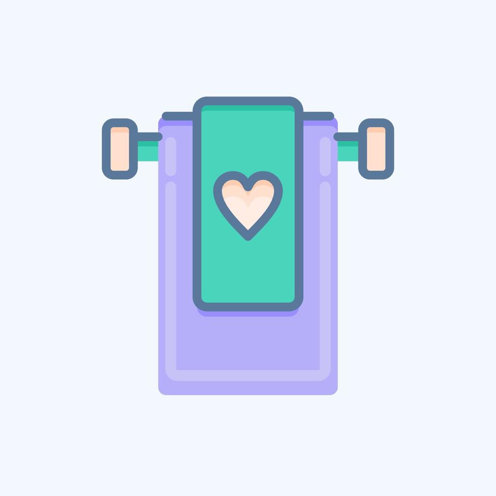 Icon Towel. related to Barbershop symbol. Beauty Saloon. simple illustration vector