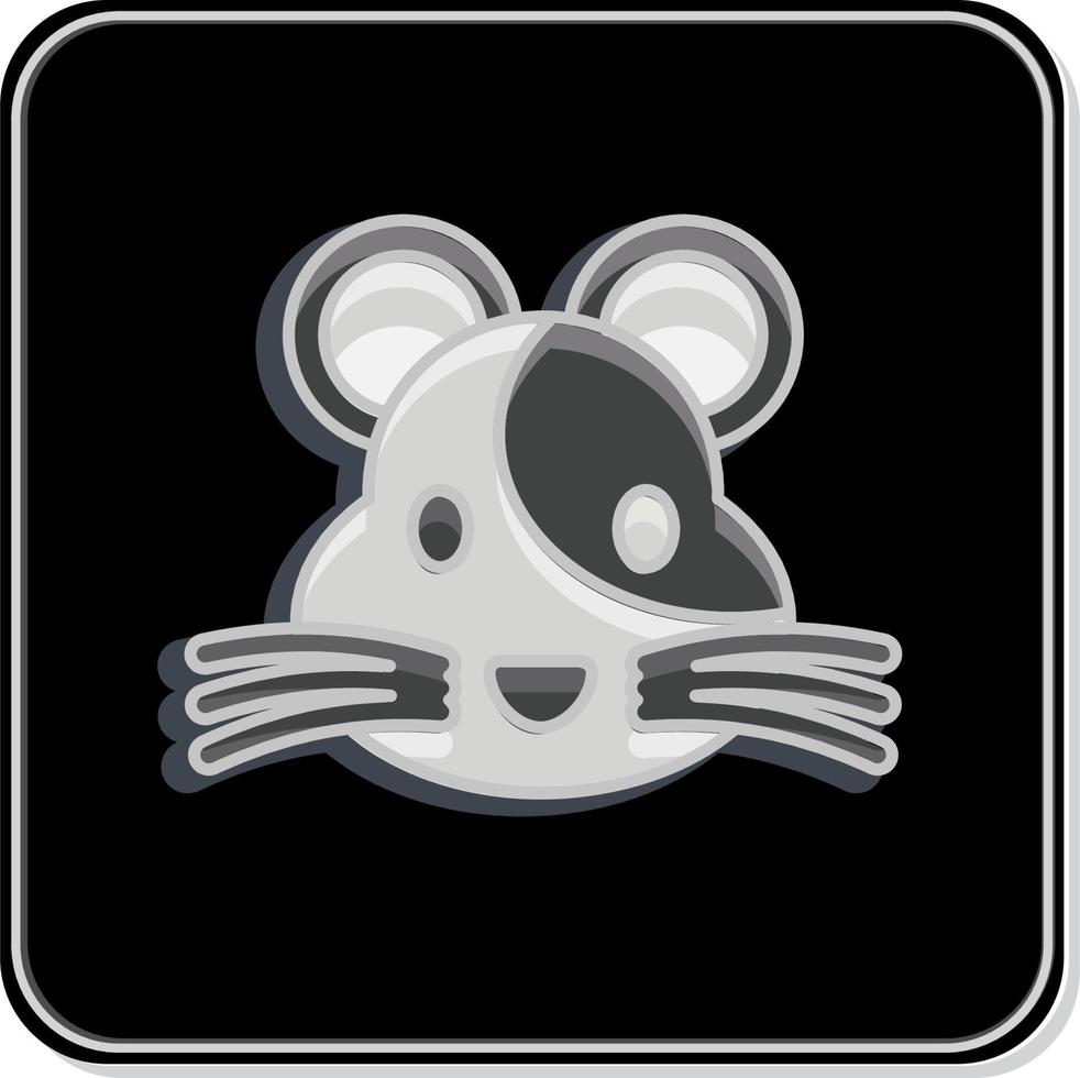 Icon Hamster. related to Animal Head symbol. simple design editable. simple illustration vector