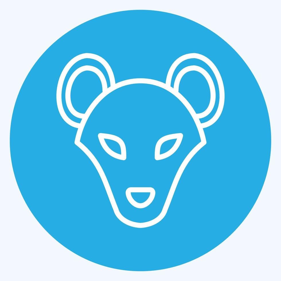 Icon Hyena. related to Animal Head symbol. simple design editable. simple illustration vector