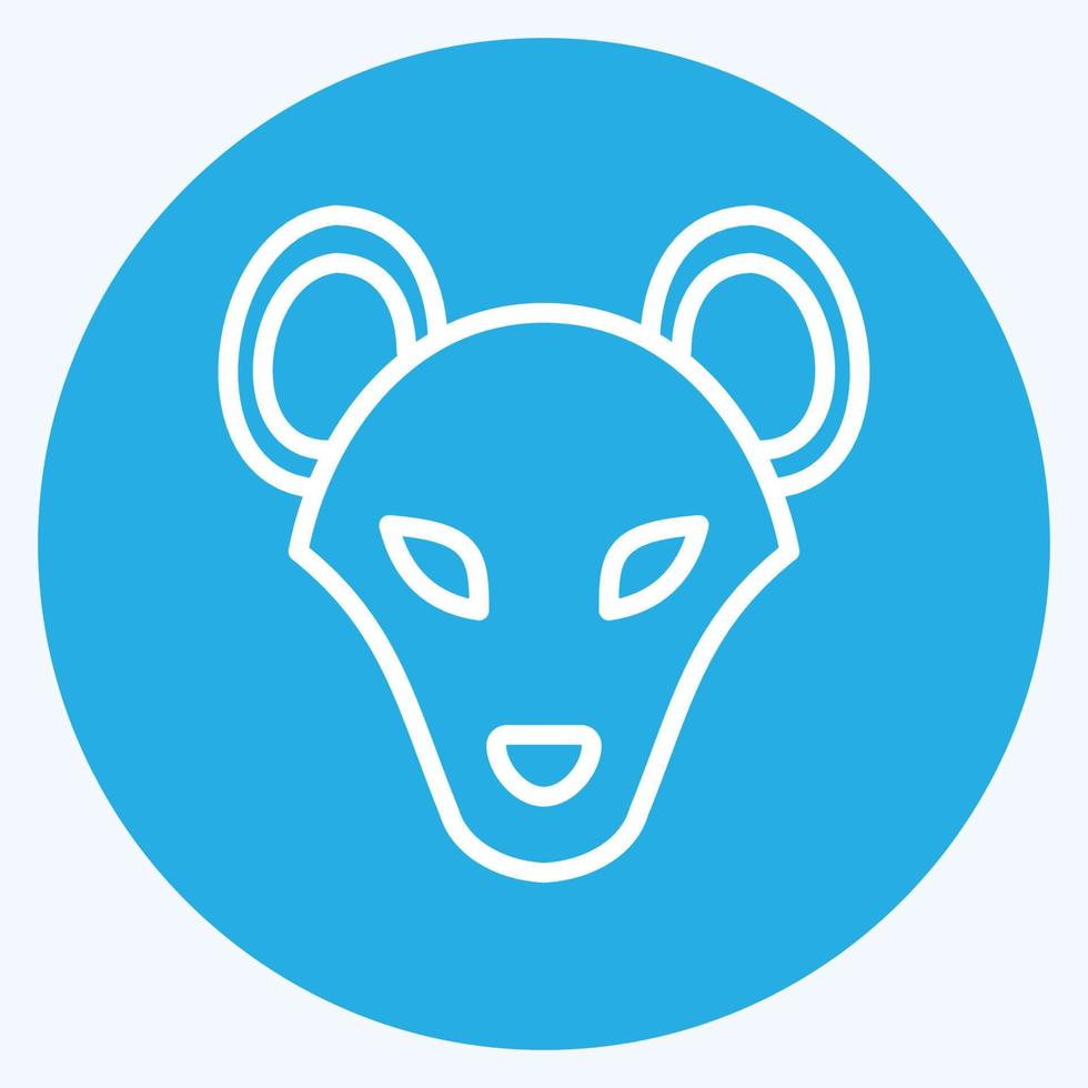 Icon Hyena. related to Animal Head symbol. simple design editable. simple illustration vector