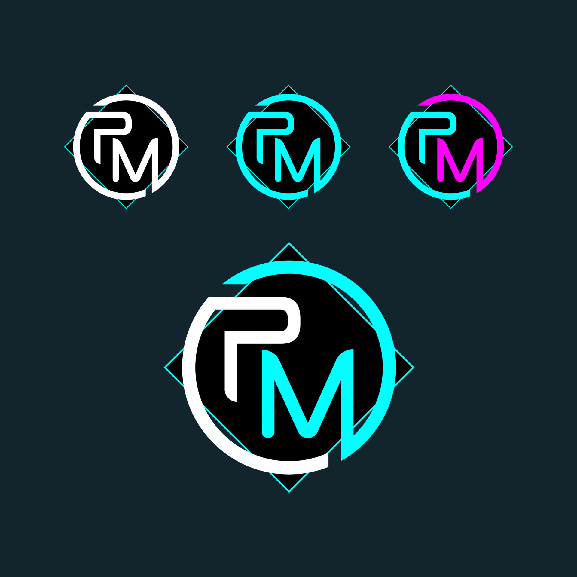 PM MP trendy letter logo design 21736429 Vector Art at Vecteezy