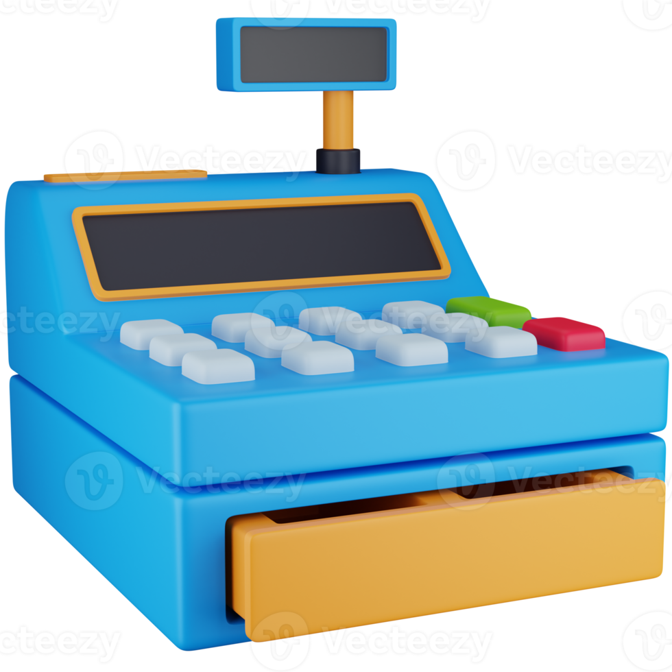 3d icône illustration la caissière machine png