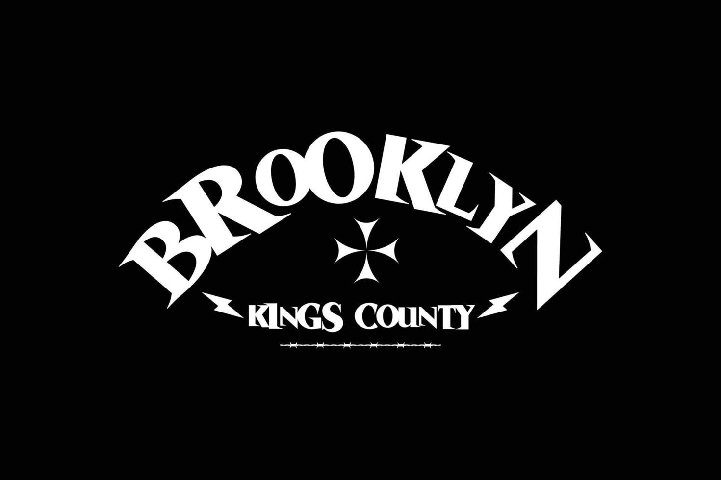 brooxlyn king county Streetwear design template vetor file vector