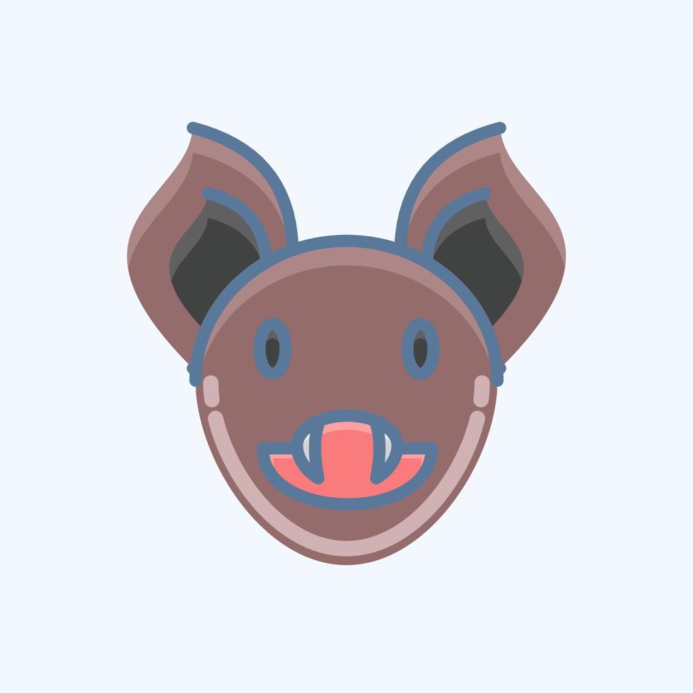 Icon Bat. related to Animal Head symbol. simple design editable. simple illustration vector