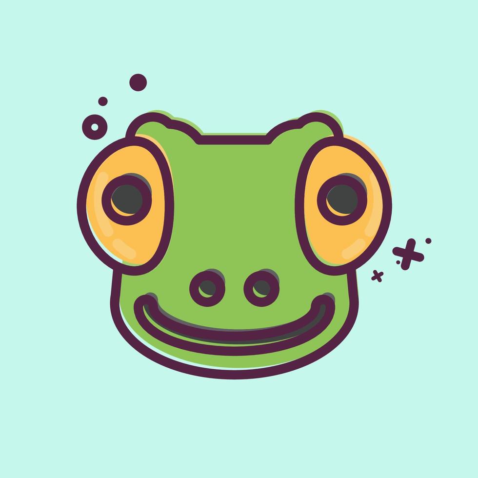 Icon Chameleon. related to Animal Head symbol. simple design editable. simple illustration vector