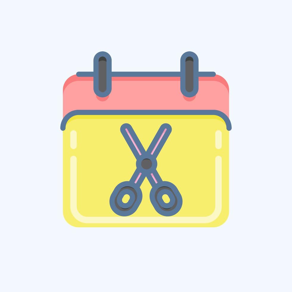 Icon Appointment. related to Barbershop symbol. Beauty Saloon. simple illustration vector