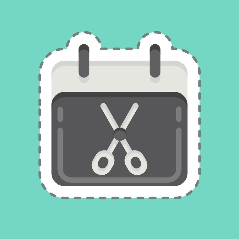 Icon Appointment. related to Barbershop symbol. Beauty Saloon. simple illustration vector